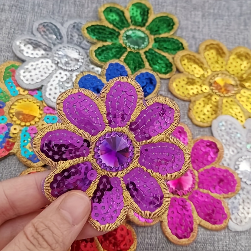 10Pcs Sew On Patches for DIY Clothes and Sewing Decoration